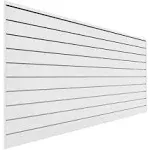 Proslat 8 ft. x 4 ft. PVC Slatwall (White)