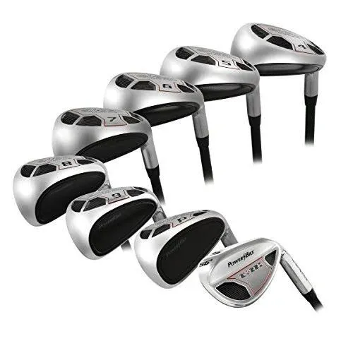 Powerbilt Golf EX-550 Hybrid Iron Set, Men's Right Handed 4-SW (8 Clubs), Senior Flex Graphite