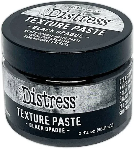 Black Opaque Tim Holtz Distress Texture Paste