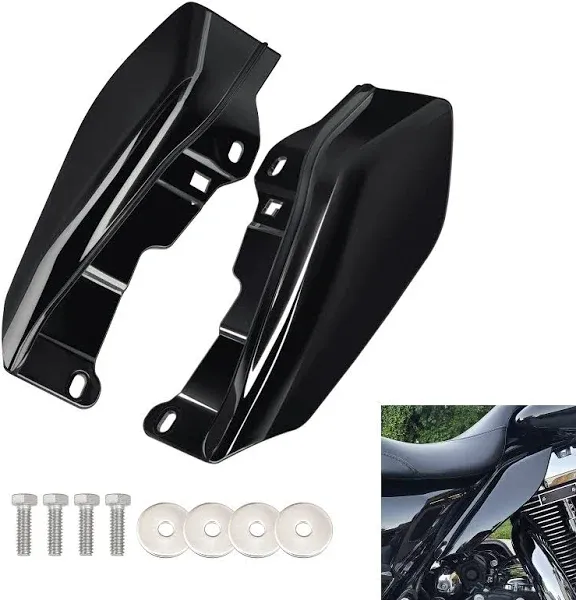 Amazicha Vivid Black Mid Frame Air Heat Deflectors Trim Left Right Set Compat...