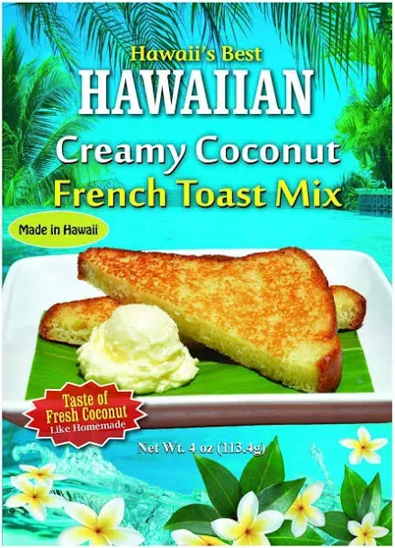 2 Pack of Hawaii's Best Hawaiian Creamy Coconut French Toast Mix