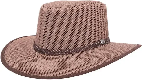 New American Hat Makers Cabana Mesh Leather Hat