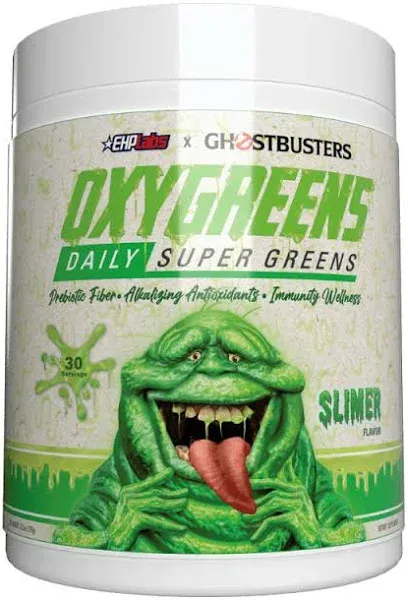 Ghostbusters Oxygreens Daily Super Greens EHP Labs - Slimer Flavor (30 Servings)