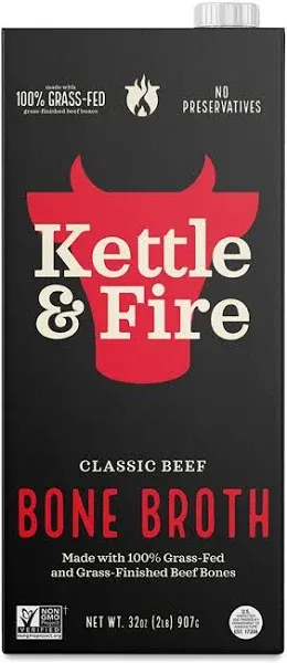 Kettle & Fire Classic Beef Bone Broth (32 oz)