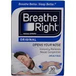 Breathe Right Nasal Strips, Original, Tan, Small/Medium - 30 strips