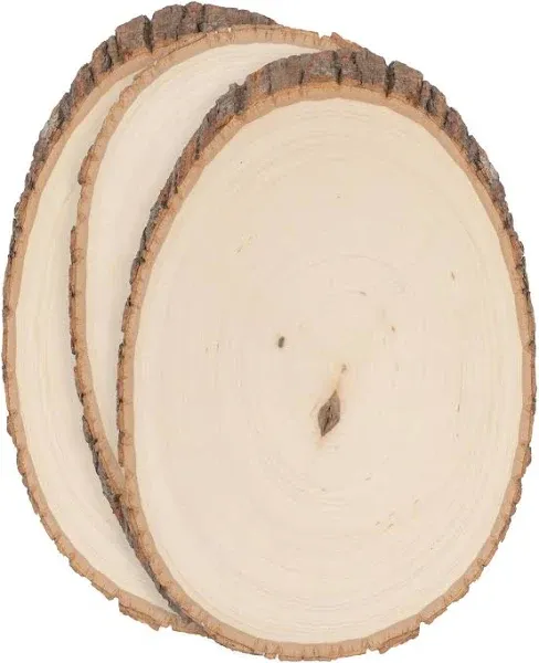 Walnut Hollow Basswood Round, Medium 7-9" Wide with Live Edge Wood (Pack of 12) - for Wood Burning, Home Décor, and Rustic Weddings