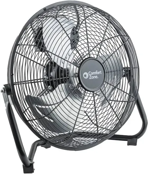 Comfort Zone 12" 3-Speed High-Velocity Cradle Floor Fan