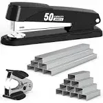 Swihauk Metal Stapler Heavy Duty 50 Sheet Capacity with 1750 Staples and Staple Remover, Full Strip Staplers for Desk, No Jam, Non-Slip Office Stapler