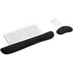 Mind Reader Harmony Collection Black Ergonomic Wrist Rest Set for Keyboard & Mouse