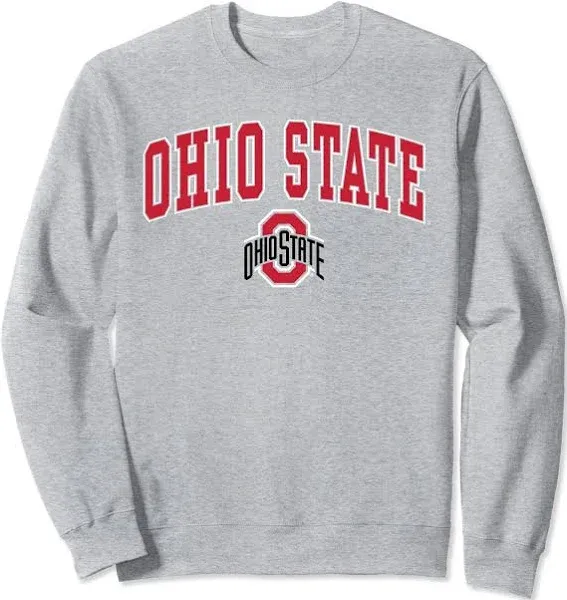 Ohio State Buckeyes Mens Arch Logo Officially Licensed Gray Sweatshirt