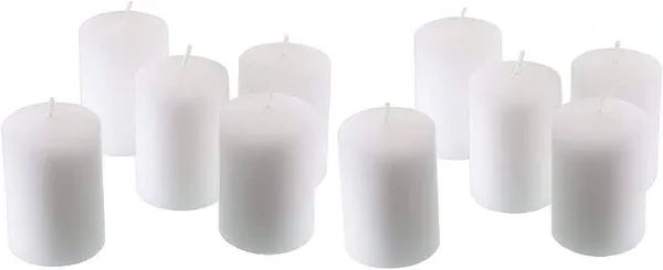 D'light Online 15 Hour Unscented White Emergency and Events Bulk Votive Candles for Wedding Votives, Luminary Candles, Restaurants, Churches and Decorations (Set of 144 - White, 15 Hour)