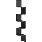 VASAGLE 5-Tier Floating Wall Shelf Black