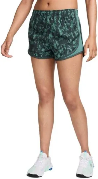 Nike Women&#x27;s Dri-Fit Tempo Dry Core Green Print Running Shorts M