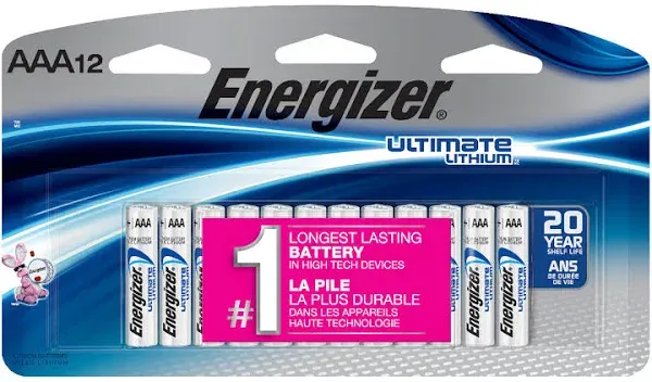 Energizer Ultimate Lithium AAA - (2) 12 ct = 24 Batteries EXP 2040 Sealed 