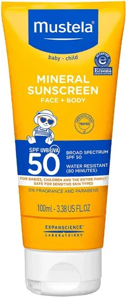 Mustela SPF 50 Mineral Sunscreen Lotion