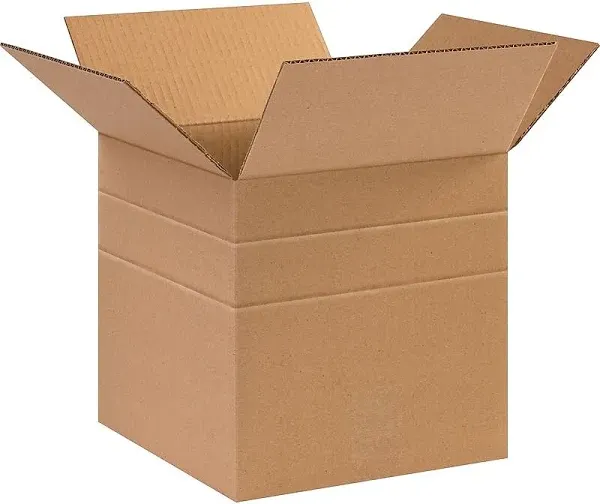 Aviditi Shipping Boxes Multi-Depth 10"L x 10"W x 10"H, 25-Pack | Corrugated Cardboard Box for Packing, Moving and Storage