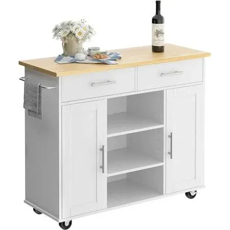 Shintenchi Kitchen Storage Island Cart