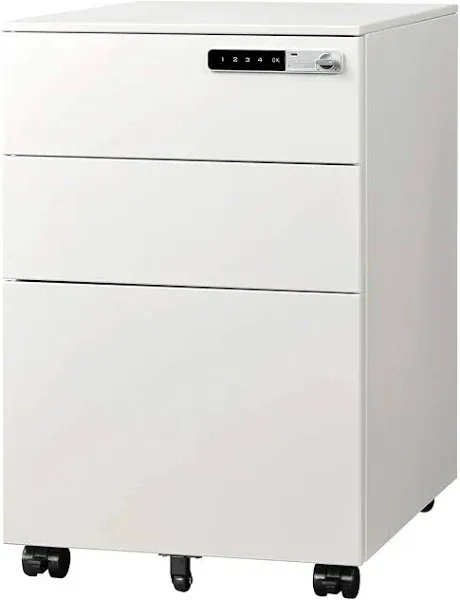 DEVAISE 3-Drawer Mobile File Cabinet with Smart Lock