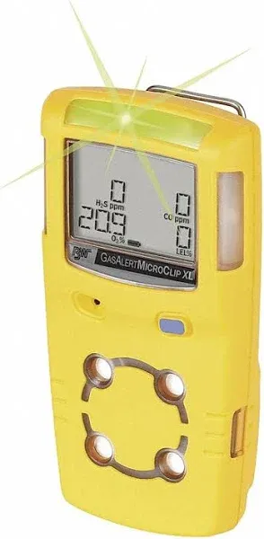 BW GasAlertMicroC<wbr/>lip XL Multi-Gas Detector, %LEL, O sub 2 /sub ,