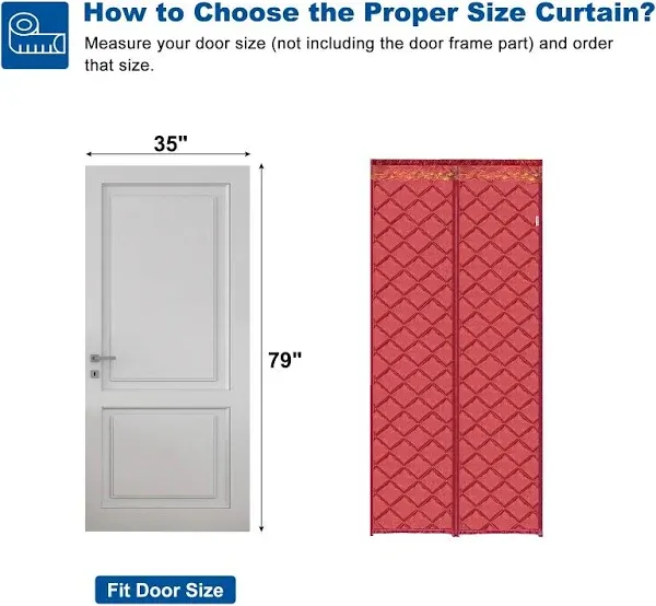 Magnetic Thermal Insulated Door Curtain