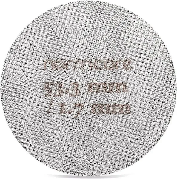 Normcore 58.5mm Ultra-Slim 0.2 mm Puck Screen - Lower Shower Screen - Metal Coffee Reusable Filter for 58mm Portafilter - 200-micron Laser etched - 316 Stainless Steel with Titanium PVD Coating