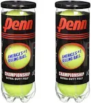 Penn Championship - Extra Duty Felt Pressurized Tennis Balls - (2 Cans, 6 Balls)