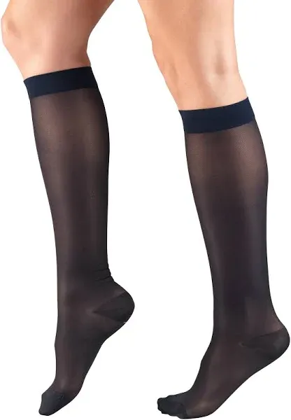 Truform Women's Sheer Compression Stockings 15-20 mmHg Knee High