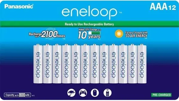 Panasonic BK-4MCCA12BA 12pk Eneloop Aaa Battery