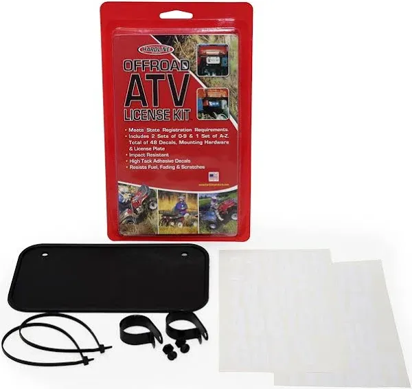 Hardline Products ATV License Plate Kits