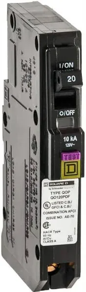 Square-D QO120PDFC Single Pole Circuit Breaker