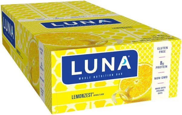 Luna Whole Nutrition Bar, Lemonzest, 15 Pack - 15 pack, 1.69 oz bars