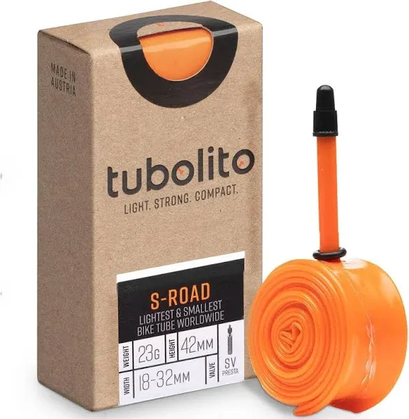 Tubolito S-Tubo Road Tube Black, 18-32mm, 60mm Valve