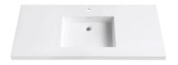 VersaStone 49 in. Solid Surface Vanity Top with Integrated 22 in. Deep Bowl in Matte finish