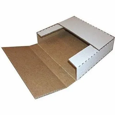 LIUYUDIY  25 LP Premium White Vinyl Records Shipping Boxes 12.5x12.5x1 Inch LP Mailing Corrugated Cardboard Boxes, Easy-Fold, Multi-Depth Album Mailers Box