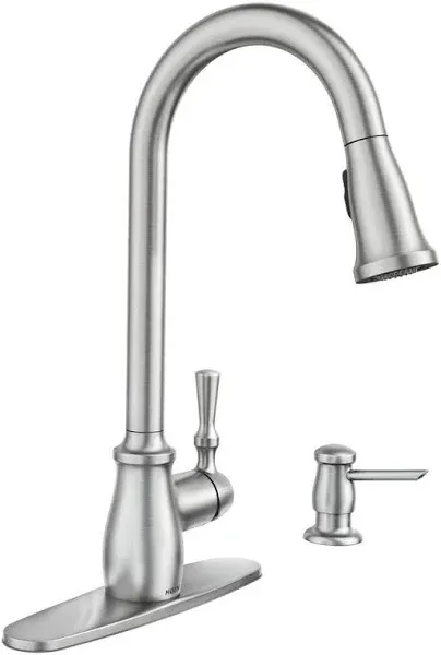 Moen Fieldstone Single-Handle Pull-Down Sprayer Kitchen Faucet 87808SRS