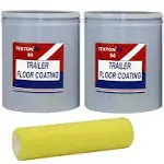 Trailer Floor Coating (Gray, 2 Gallons Includes 1 Foam ROLLER; Protects Trailer Floors, Ramps and Walls; Non Skid Paint