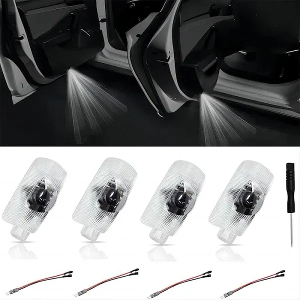 4Pcs Car Door Lights Logo Projector Compatible with Highlander/Cam<wbr/>ry/4runner/...