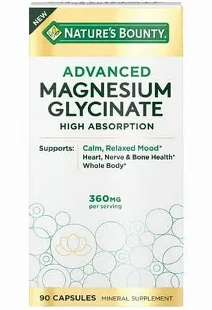 Nature's Bounty Advanced Magnesium Glycinate Capsules