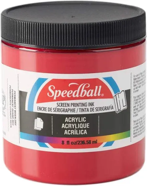 Speedball 8 oz. Acrylic Screen Printing Ink Dark Red