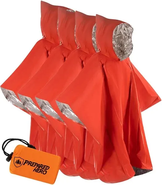 Prepared Hero Hero Poncho Survival Tool Hero Poncho for Camping, Heat Insulation Poncho