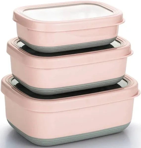 Leak Proof Stainless Steel Lunch Snack Containers Set Ideal For Educational Sett