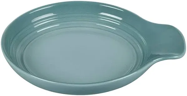 Le Creuset Stoneware Mini Round Cocotte with Lid, 8 oz., Sea Salt