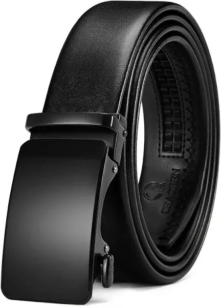 CHAOREN Mens Leather Ratchet Belt for 1 3/8" for Dress Pants