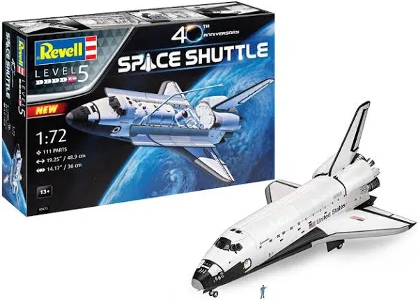 Revell Germany 1/72 SCALE Space Shuttle 40th Anniversary SKILL LEVEL 5 KIT#5673