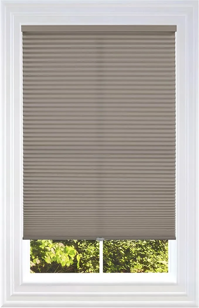 BlindsAvenue Cellular Honeycomb Cordless Shade, 9/16" Single Cell, Light Filtering, Fawn, Size: 22.5" W x 72" H