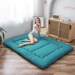 MAXYOYO Japanese Floor Mattress Futon Mattress, Thicken Tatami Mat Sleeping Pad Foldable Roll Up Mattress Boys Girls Dormitory Mattress