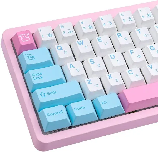 Hyekit 140 Keys PBT Dye-Sublimation Milk Cover Keycaps for Mechanical Keyboard