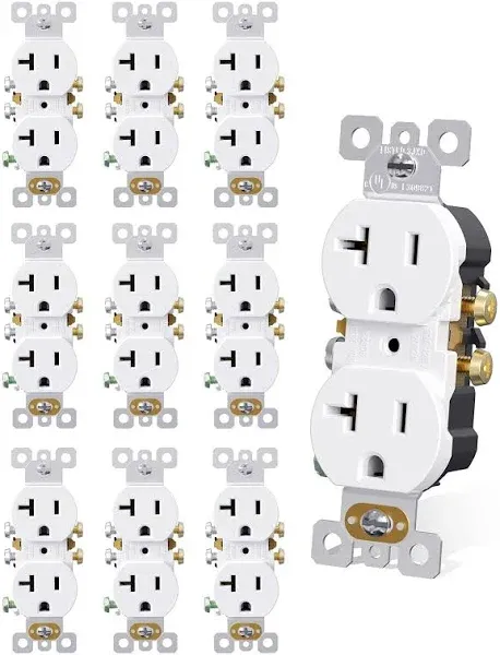 20 Amps Outlets Duplex Electrical Receptacle Outlets,20Amp 125V Heavy-Duty Wa...