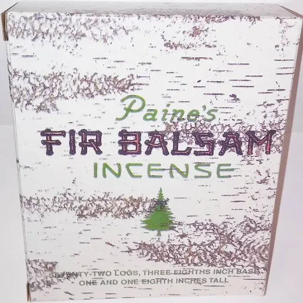 1 X 72 Balsam Logs - Paine's Fir Balsam Incense