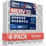 20x20x1 MERV 13 (4-Pack) AC Furnace Air Filter